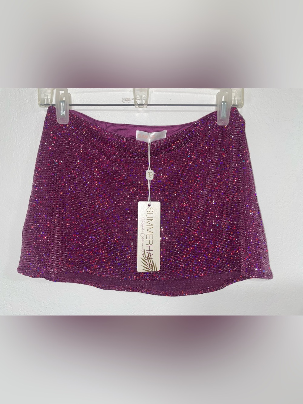 Stunner Skirt by Summer Haus- Fuchsia Sequin Mini Skirt